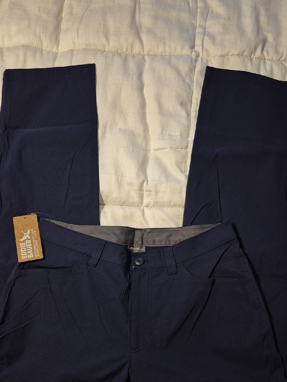 Eddie Bauer Men’s Navy Chinos - Straight Fit